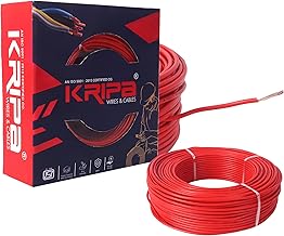 KRIPA 2.5 MM 90 Meter FR PVC Insulated CCA Copper Wire Single Core Multi-Strand Electrical House Wire, Gauge 10 No Durable and Flexible Insulated Cable (Red)