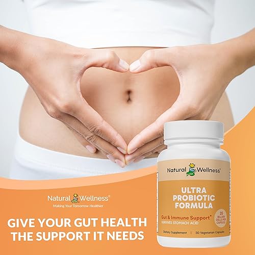 Miniatura 8 de Natural Wellness - Ultra Probióticos - 35 mil millones de células viables por cápsula vegetariana - Suministro de 1 mes