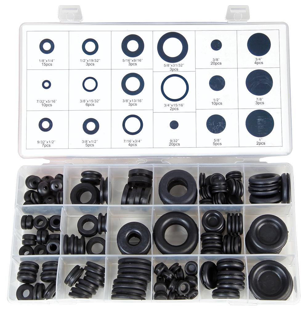 Duratool D01889 Grommet Assortment - 125 Piece