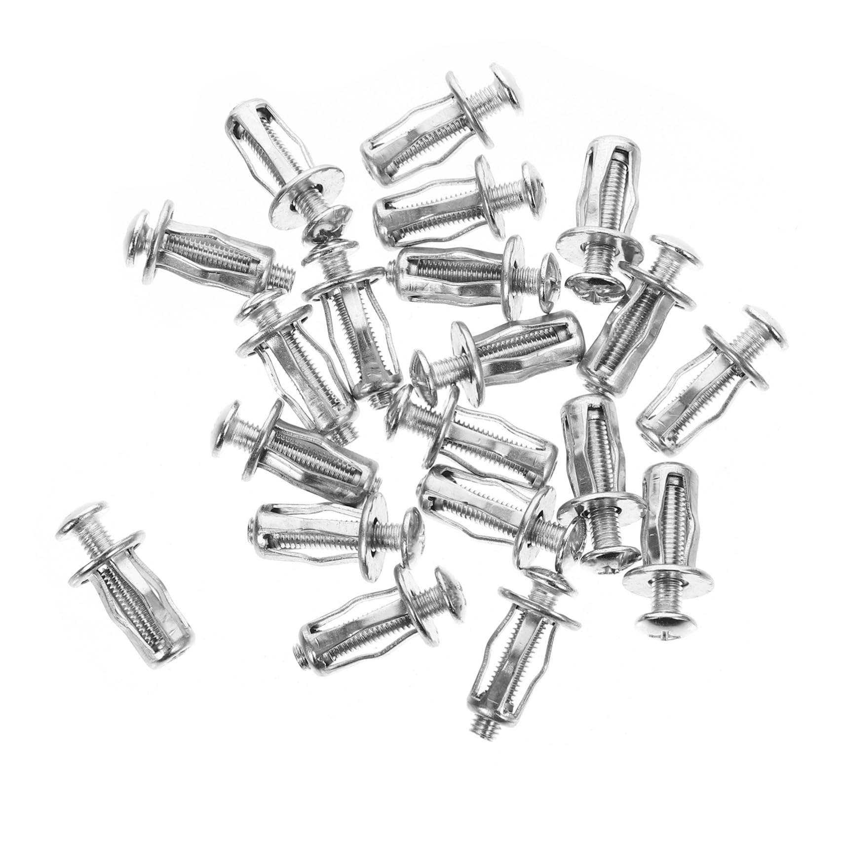 MUSISALY 20 Sets nuts Stainless Steel decorative bolts threaded insert expansion nut hollow wall anchor nut tool nut holder tool hollow door anchor nut inserts lantern type Expansion plug