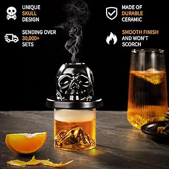 Whiskey Smoker Kit with Torch - 21 Sets - 6 Flavors Wood Chips - Bourbon, Cocktail Smoker Infuser Kit, Old Fashioned Drink Smoker Kit, Birthday Bourbon Whiskey Gifts for Men, Dad, Husband (No Butane)
