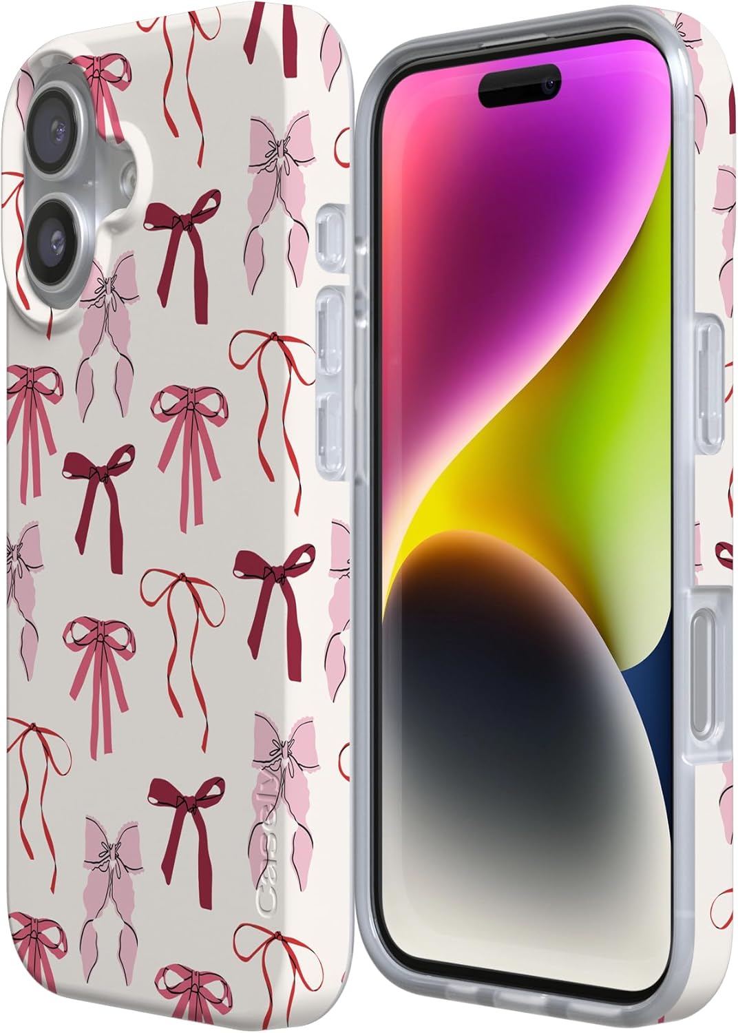 Casely iPhone 17 Case | Lover Girlie | Pink Bows | Compatible with MagSafe | Classic Ultra Slim Design