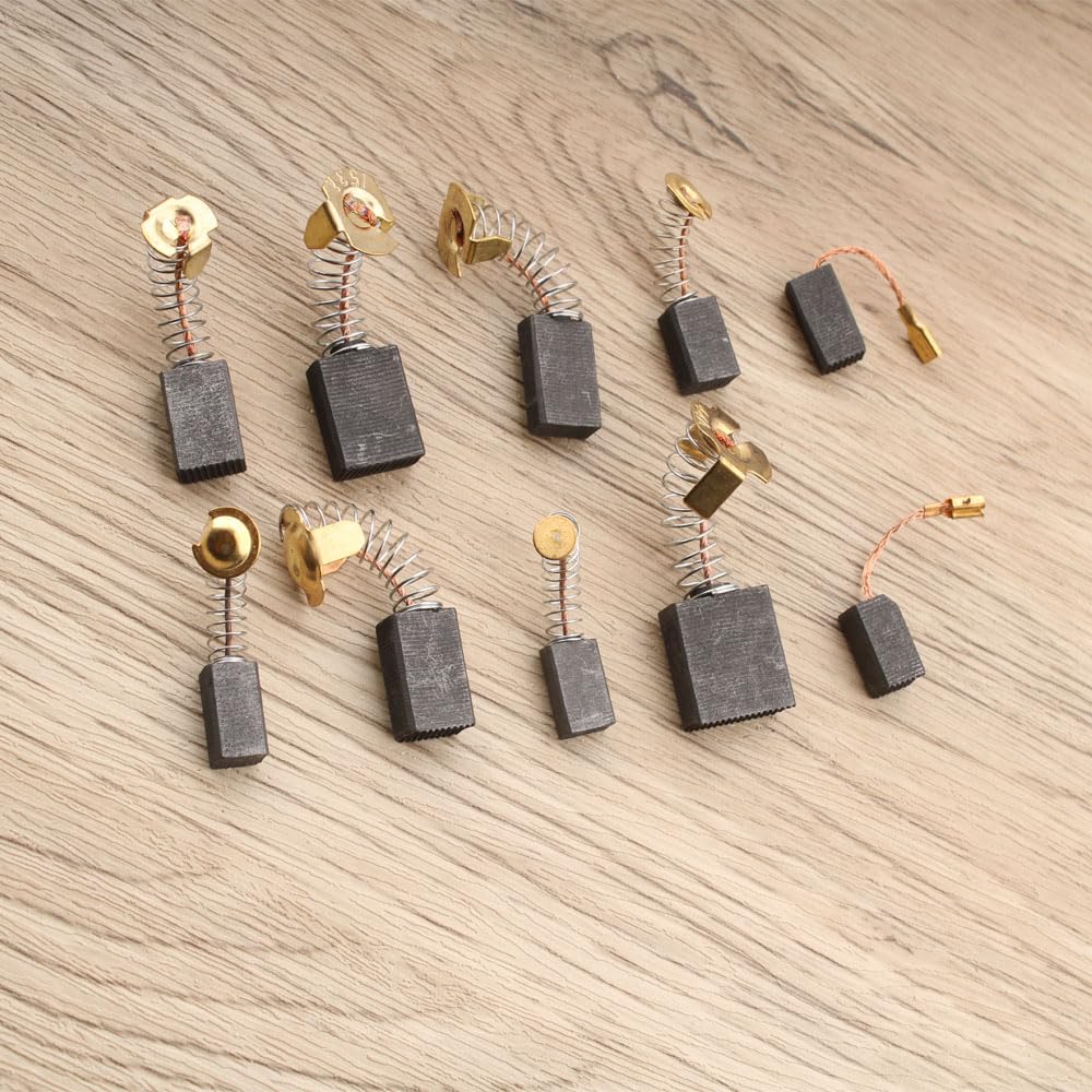 RUNCCI-YUN 80PCS Balai Charbon Moteur Electrique Universel pour Perceuse, Ponceuses, Scies Circulaires