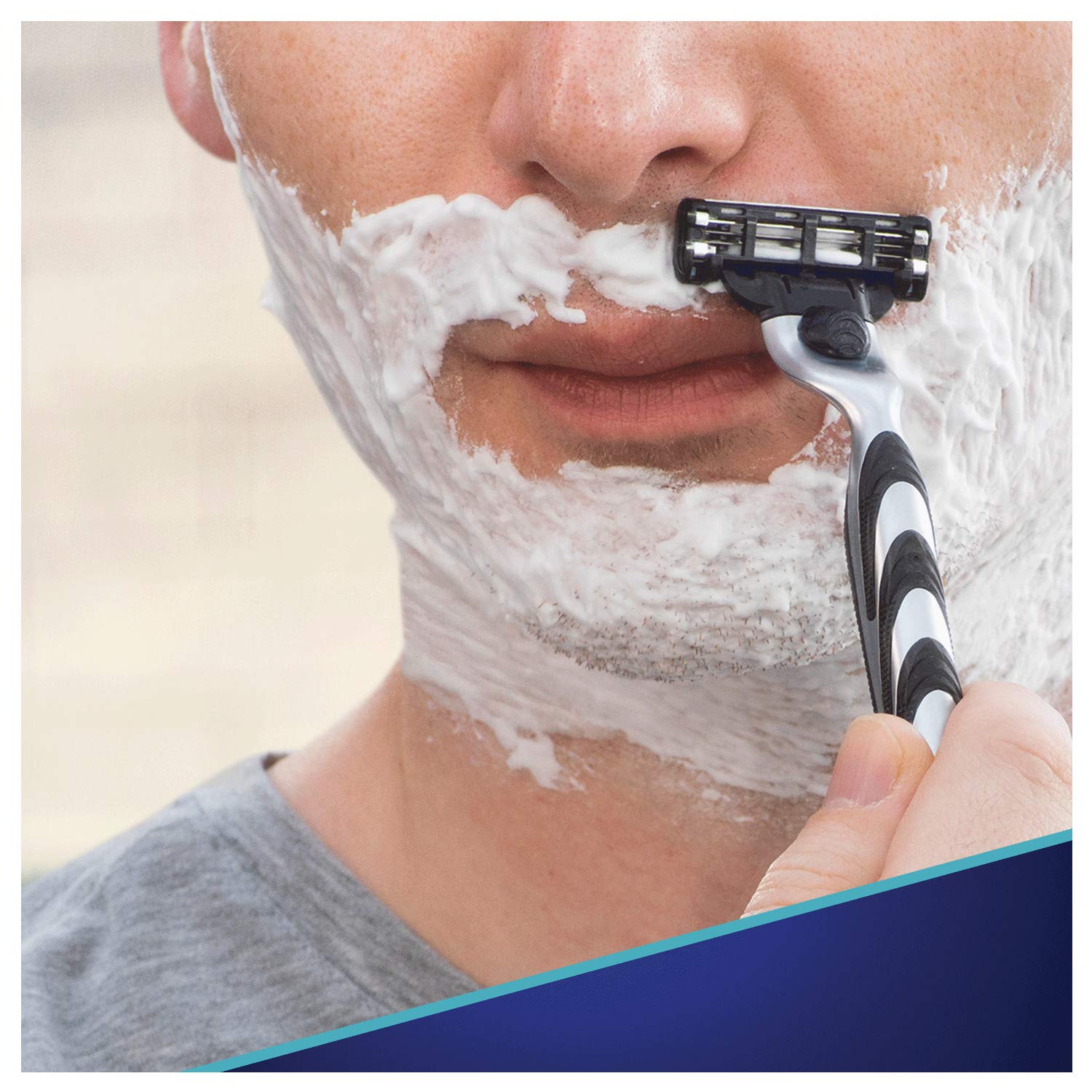 Gillette Mach3 Rasierklingen mit verbesserten Feuchtigkeitsstreifen, 18 Ersatzklingen