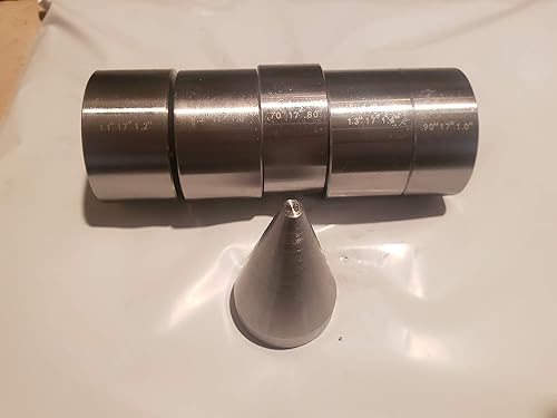 USAReplacementparts Juego de troqueles plegables de 17 grados, 5 piezas y cono plegable, herramienta de fabricación de joyas de metal hecha en