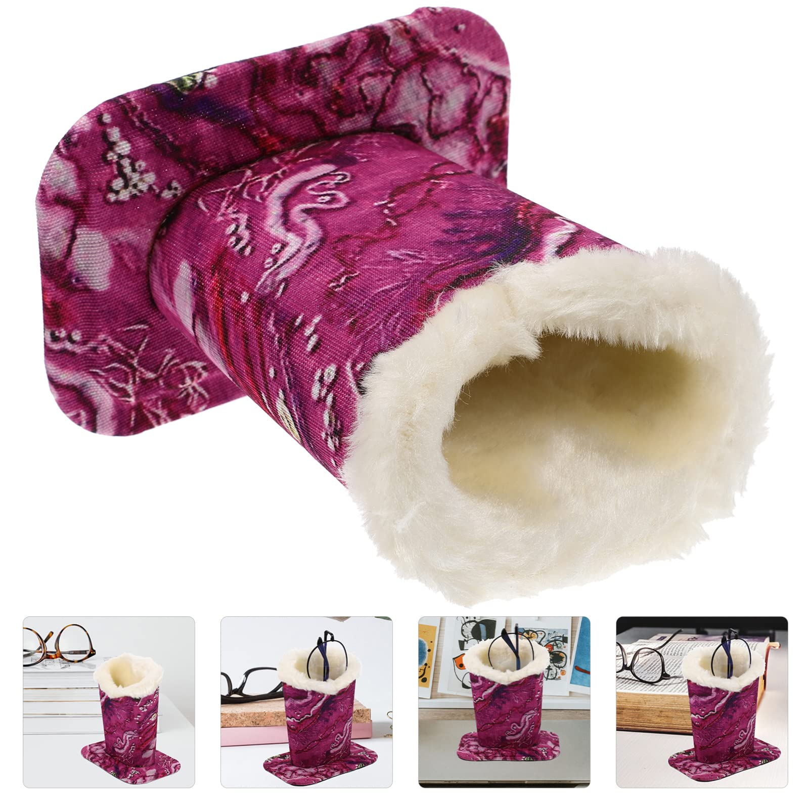 VALICLUD Porta occhiali in pelle comodino da uomo occhiali da sole alla moda per gli uomini Portaocchiali per casa Portaocchiali per ufficio montatura occhiali pennelli make up rosa
