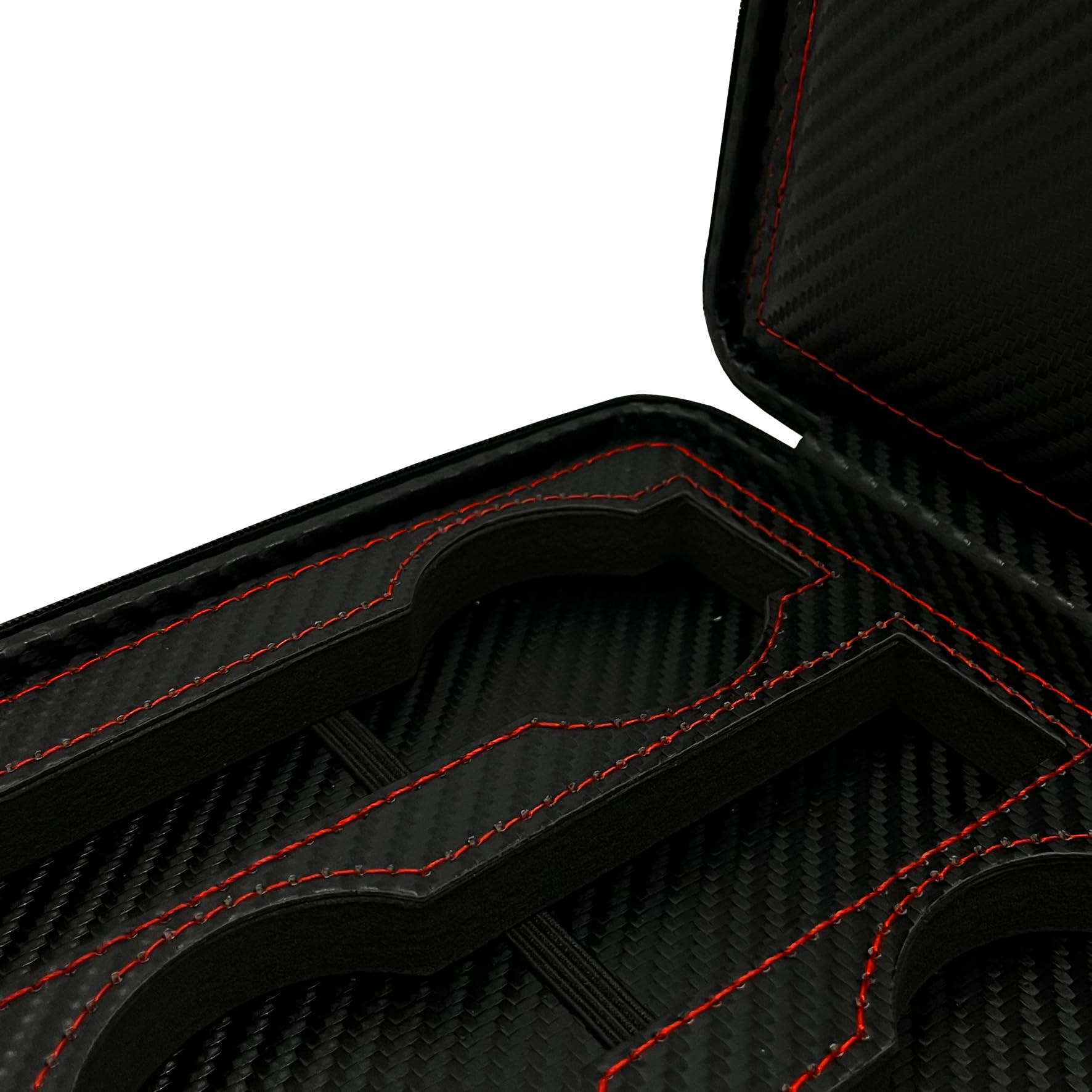 MR Maestro Relojero - Astuccio Porta 8 Orologi in Fibra di Carbonio PU | Contenitore ZIP Viaggio | Cassetto Porta Orologi | Chiusura a Cerniera