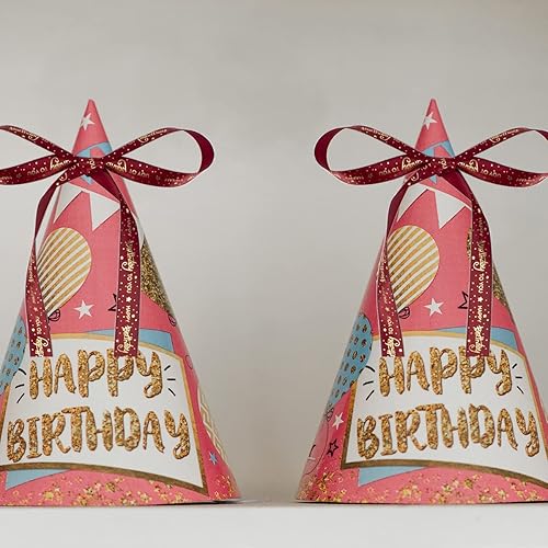 Miniatura 4 de Cinta de feliz cumpleaños, 1 rollo de cintas de satén rojo de 58 pulgadas de ancho con cinta de regalo impresa dorada para envolver regalos de