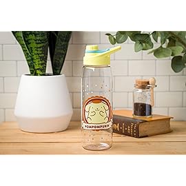 Silver Buffalo Sanrio Hello Kitty and Friends Pompompurin Dots Water Bottle with Screw-On Lid, 28 Ounces