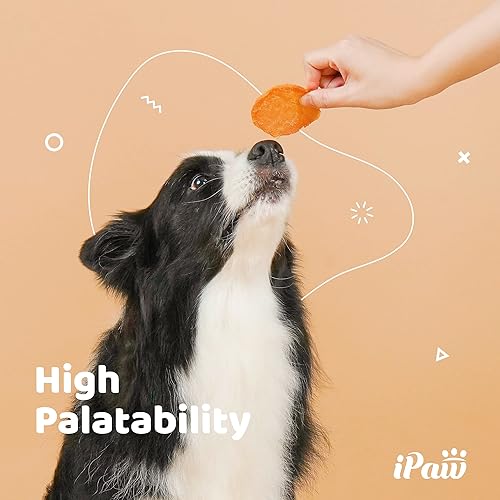 Miniatura 4 de iPaw Golosinas de pollo para entrenamiento de cachorros, golosinas naturales de grado humano, hipoalergénicas, fáciles de digerir (chips de pollo)
