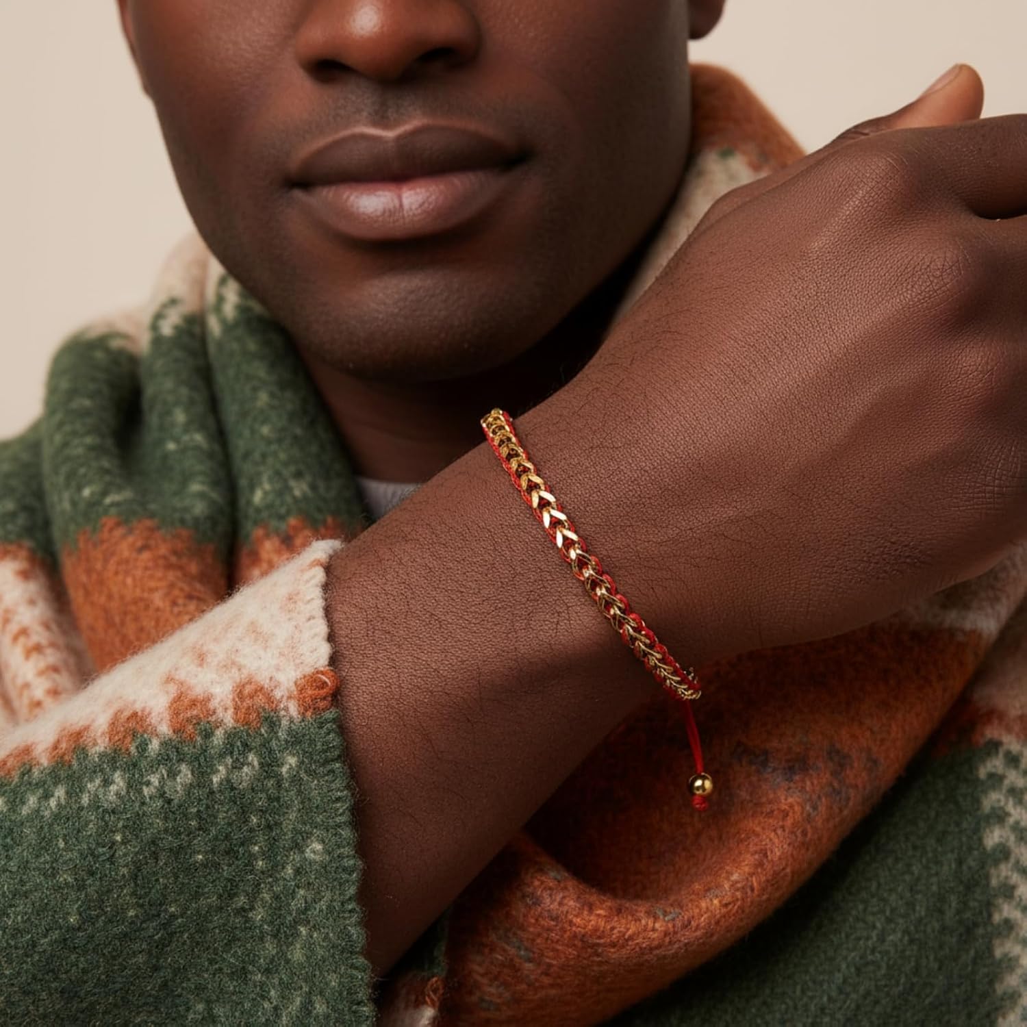 Gold-Plated Bracelets for Men 18K Gold Plated Franco Link Chain Stainless Steel Bracelet Adjustable Bracelet Mens Jewelry Birthday Gift