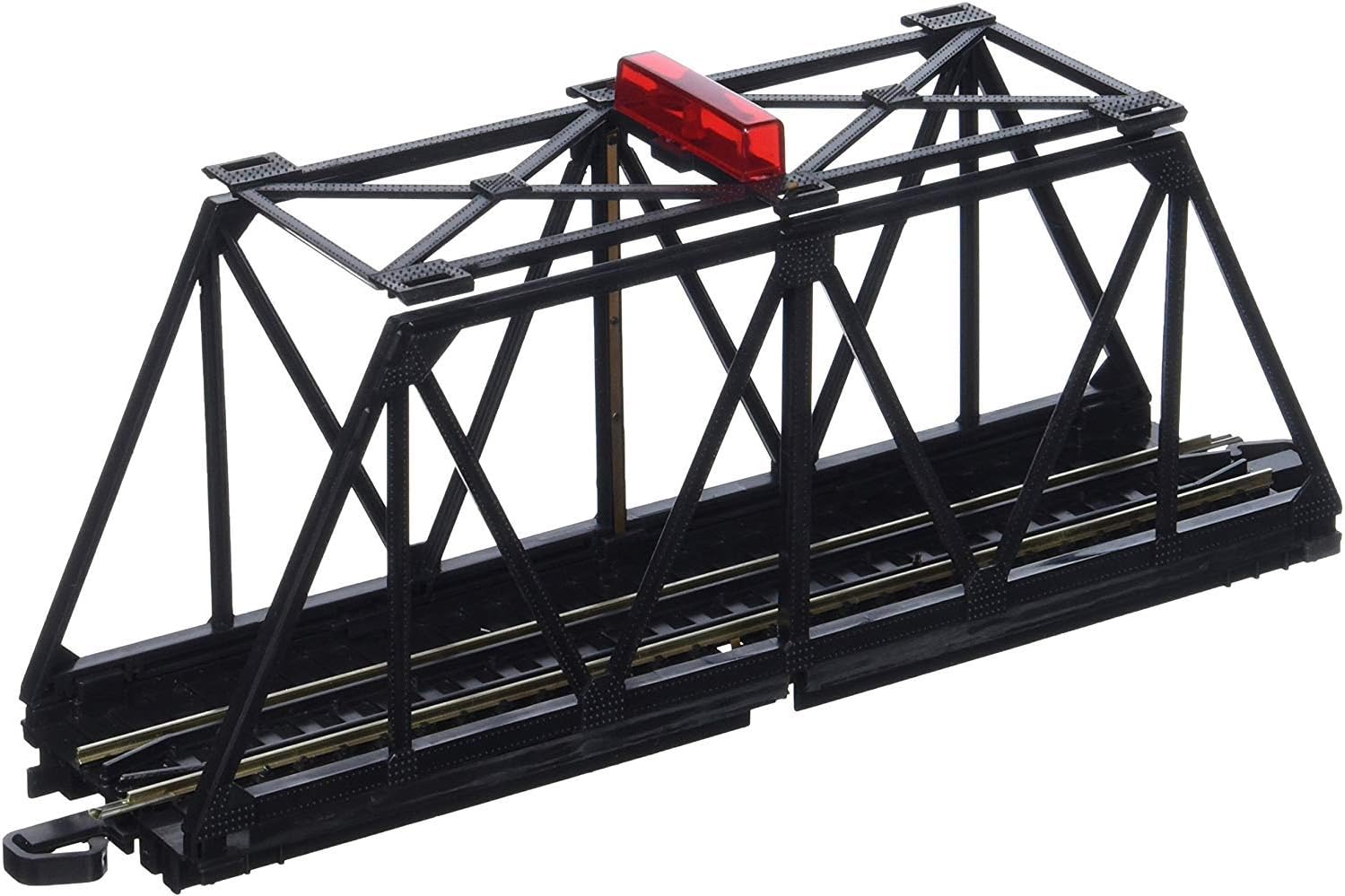Trains E-Z TRACK TRUSS BRIDGE with BLINKING LIGHT- HO Scale, Black