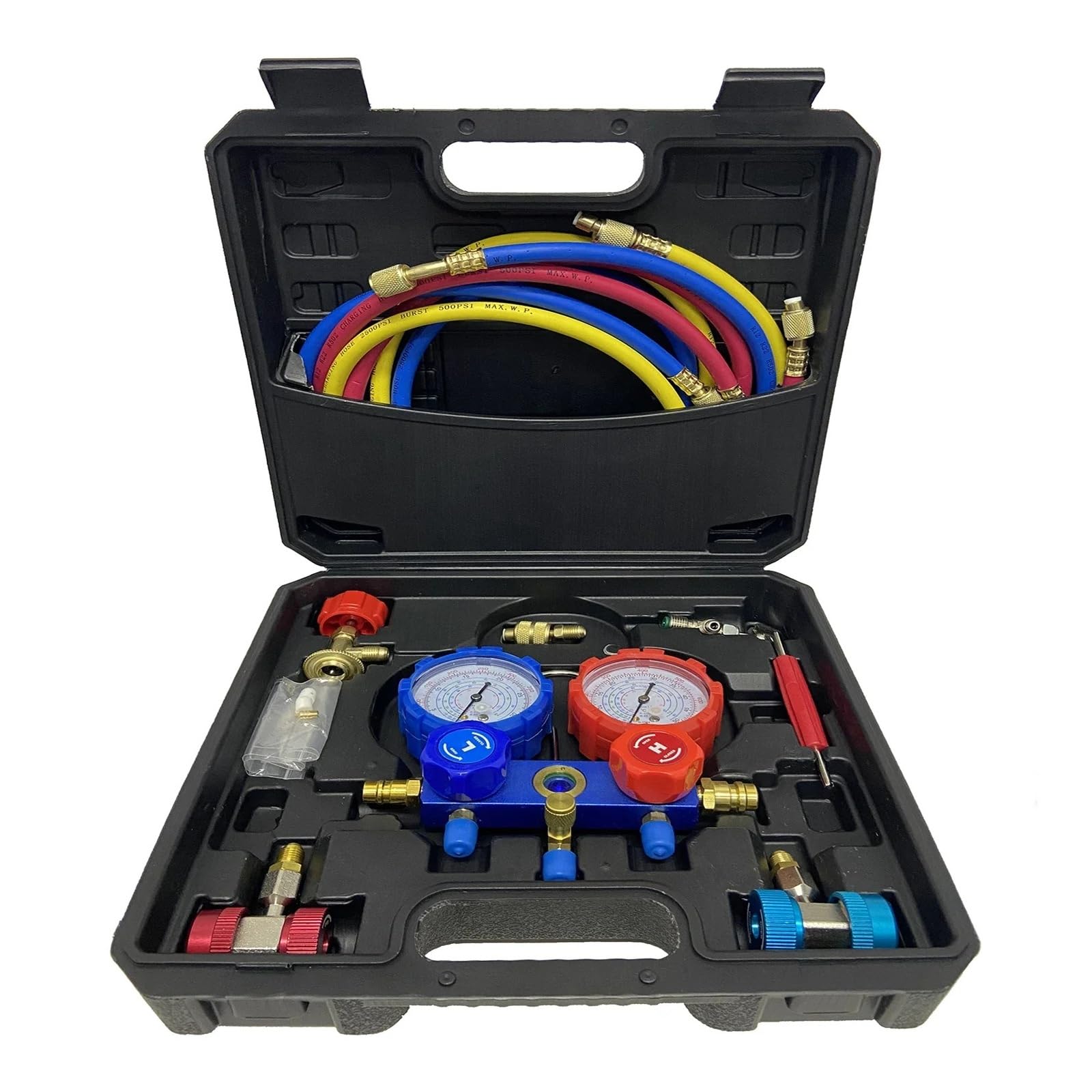 Adaptador de Manguera de manómetro de colector de presión de Aire Acondicionado de Coche R22 R-410A R-134a R-404A manómetro de refrigerante Detección en Tiempo Real