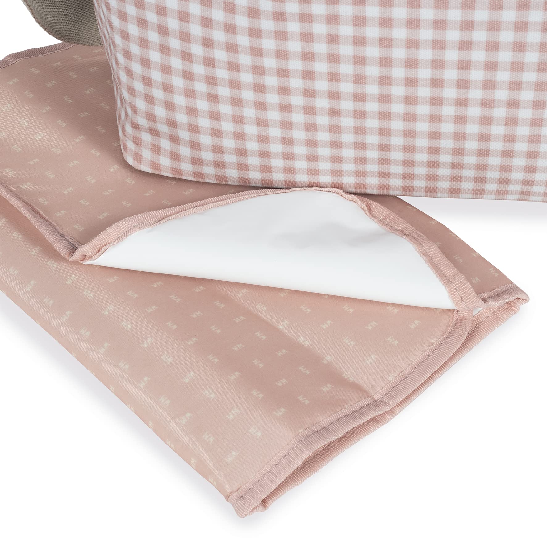 Borsa fasciatoio Walking Mum I Love Vichy rosa 42 x 36 x 13 cm