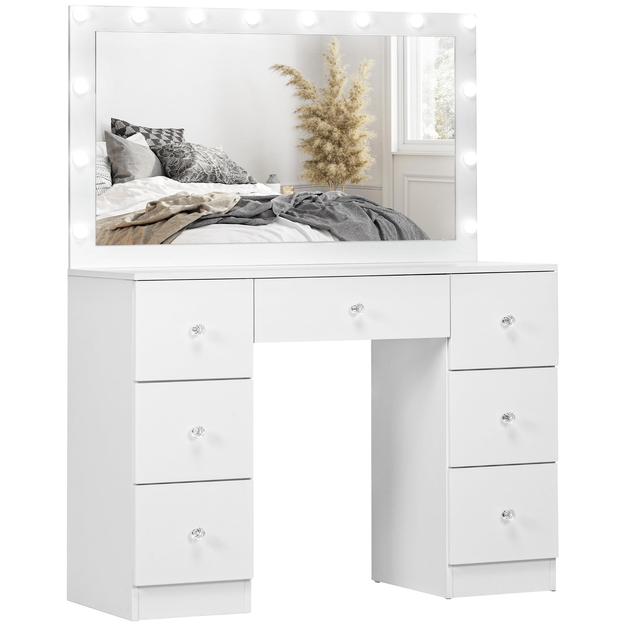 化粧台 化粧室 DRESSING TABLE WITH LIGHTS Makeup Vanity Desk Dressing Table with Mirror Touch Screen