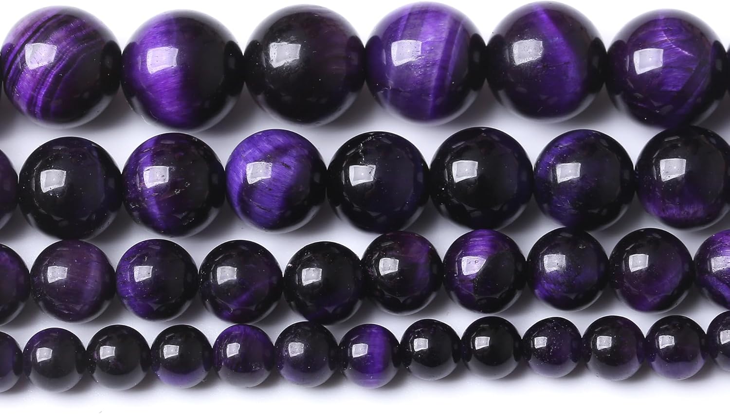 8MM Purple Tiger Eye Round Loose Beads Natural Gem Beads Crystal Energy Stone Beads for Jewelry Making DIY Bracelet Necklace - Image 6