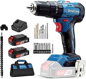 Dong Cheng 20V Brushless Heavy-duty Impact Drill, 443 in-lbs, 27000 IPM, 1/2