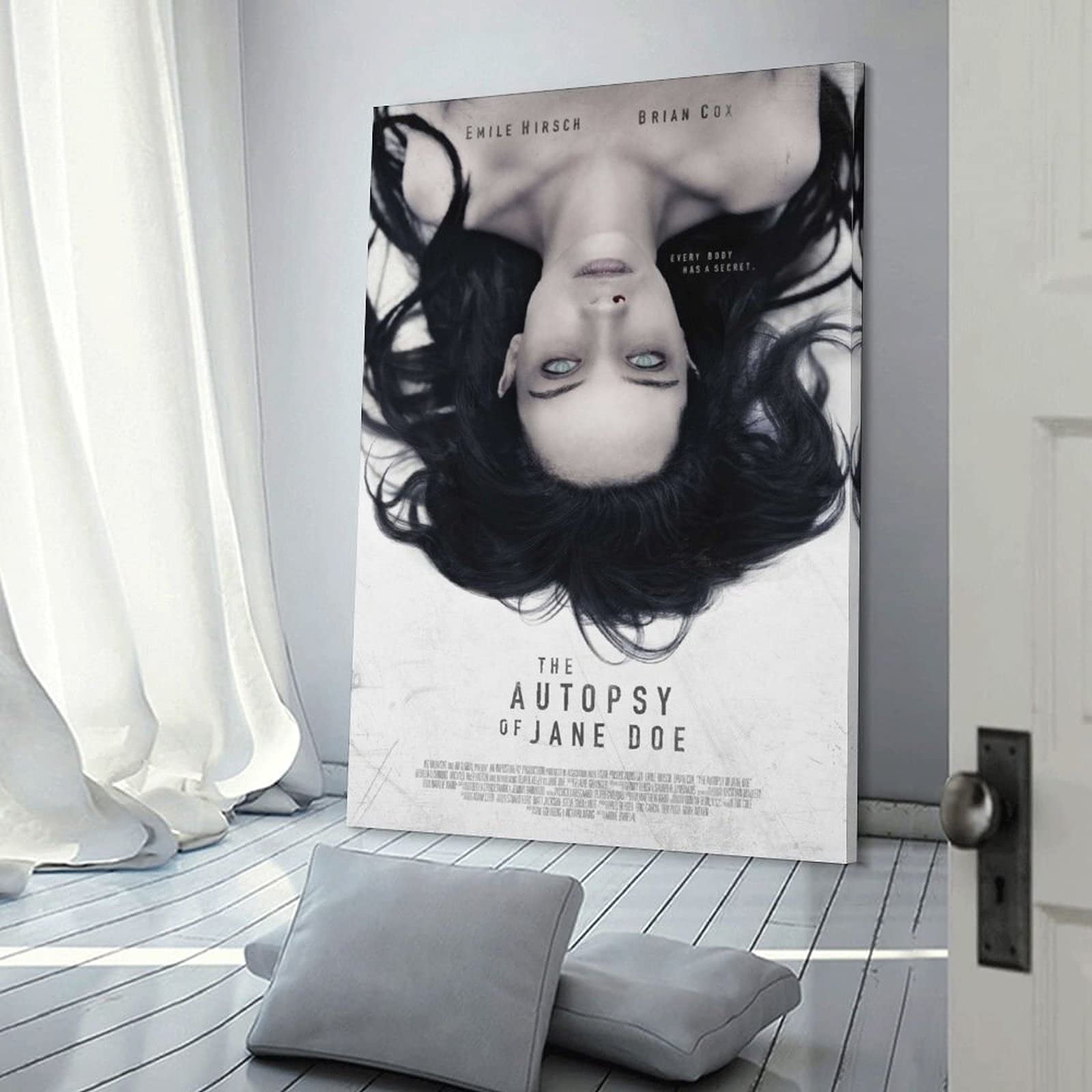 Póster de la película de terror The Autopsy Of Jane Doe de la película de terror Póster decorativo en lienzo para pared, para sala de estar, para dormitorio, 20 x 30 pulgadas (50 x 75 cm)