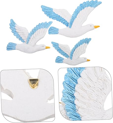 Miniatura 4 de Veemoon Decoración de mar para colgante en miniatura Gaviotas pájaro volador aves marinas mediterráneas decoraciones náuticas dormitorio arte de