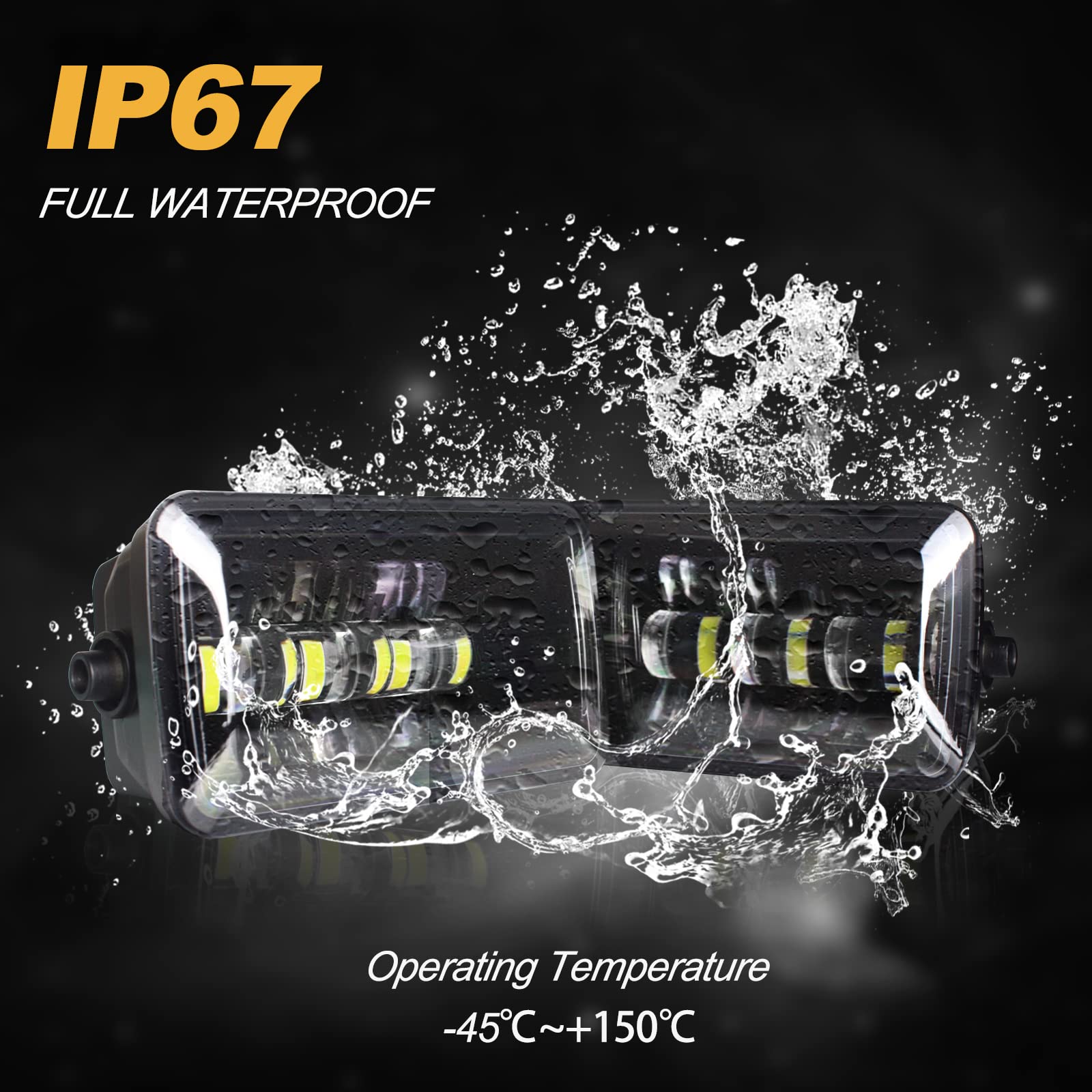 Pair Black LED Fog Lights With DRL Compatible With 2015-2020 Ford F150 2017 2018 Ford F250 - View #8