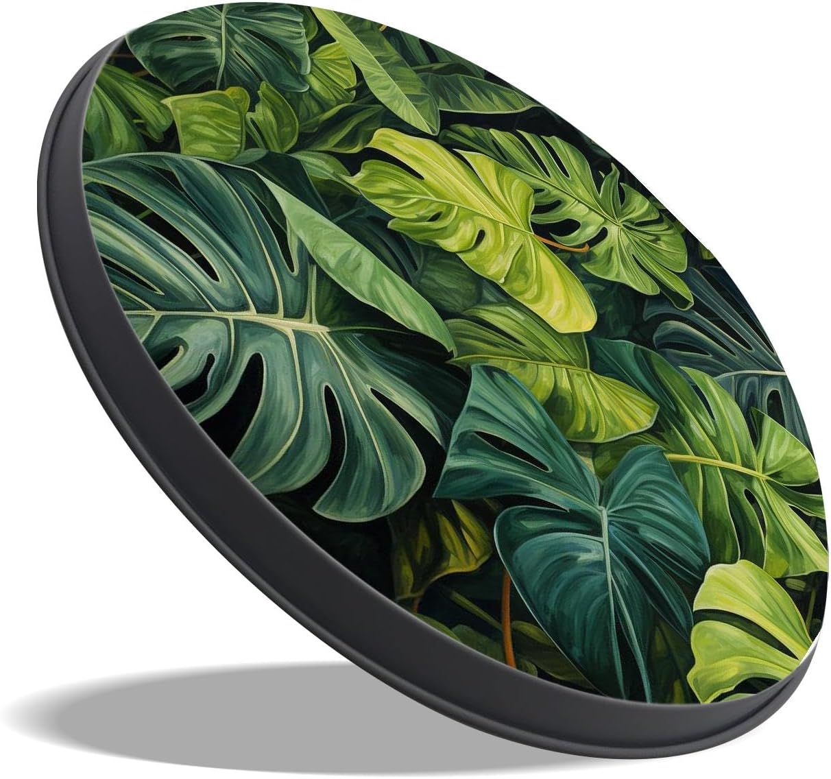 Green Monstera Picture Set of 4 Stove Burner Covers - Premium Round Electric Stove Range Protectors,8 IN & 10 IN