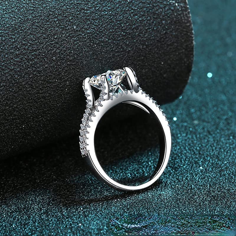 Moissanite 2ct bague argent moderne à porter au quotidien