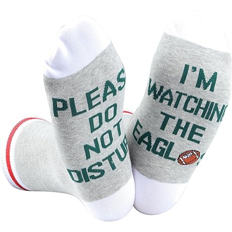2 Pairs Please Do Not Disturb I’m Watching The Eagles Socks Football...