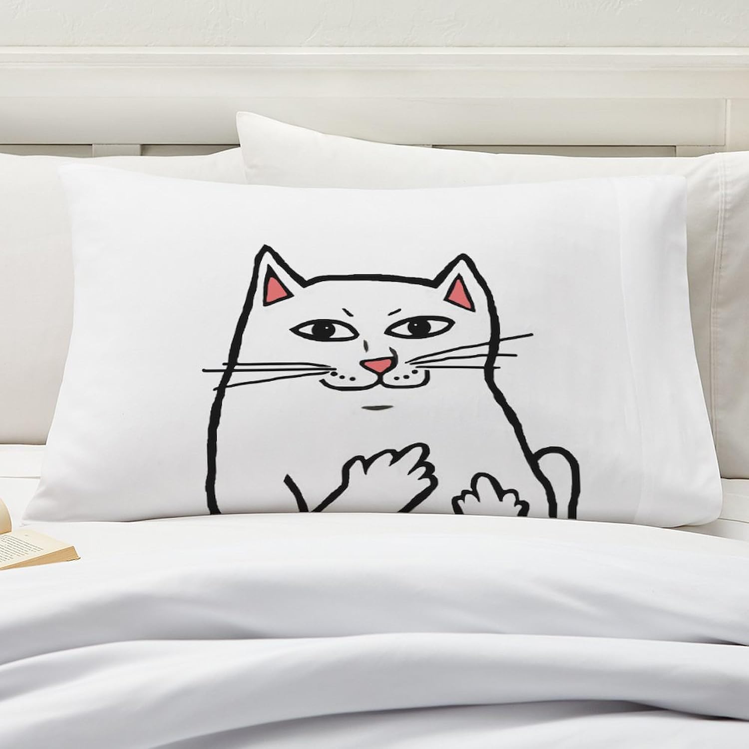 CafePress Naughty Cat Pillow Case Standard Size Pillowcase, Lumbar Pillow Cover Fleece