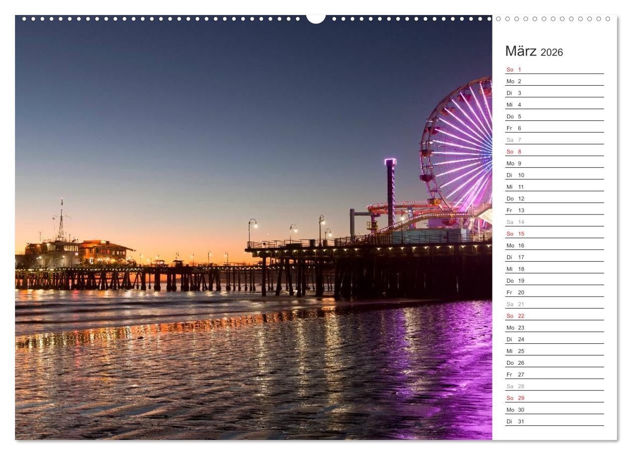 Los Angeles - Kalifornien (hochwertiger Premium Wandkalender 2026 DIN A2 quer), Kunstdruck in Hochglanz: Die ganze Vielfalt der Megastadt an der amerikanischen Westküste (CALVENDO Orte)