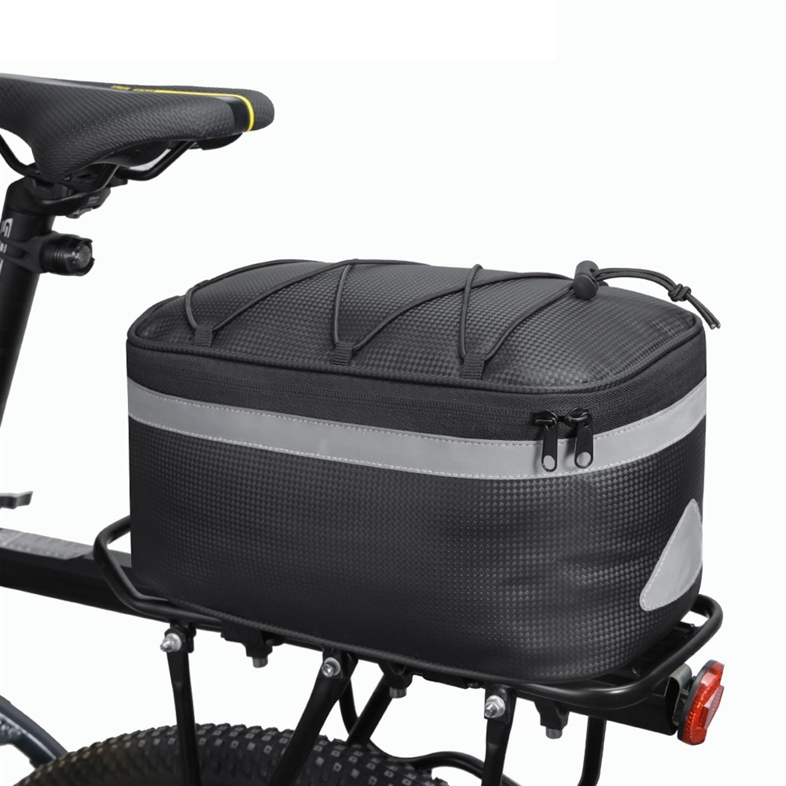 Fahrradtasche 8L Fahrrad-Rücksitztasche, Fahrradgepäckträgertasche, Kofferraumtasche, Fahrradsatteltaschen, große Kapazität, wasserdichte Reisetasche mit Regenschutz Fahrradtaschen für Gepäckträger