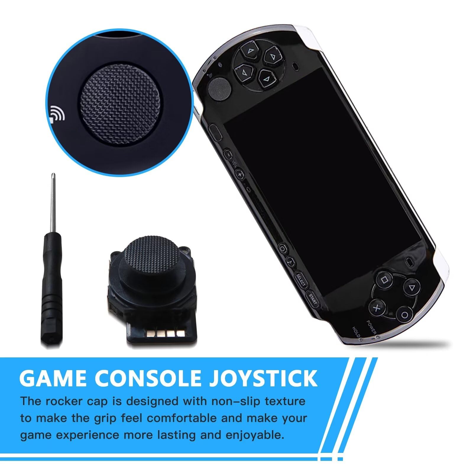 Parti PSP Daxter Joystick Analogico Per PSP-2000 E PSP-2001 - Ricambio Grigio Argento, Nuovo, Parte Di Ricambio Per Console Portatile Sony PSP Crash - Foto 3