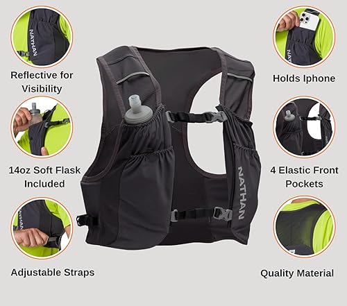 Miniatura 2 de Nathan Pinnacle Featherlite 1.5L Hydration Vest for Running  Ultra-Lightweight, Compression-Fit with Hydrapak Soft Flask
