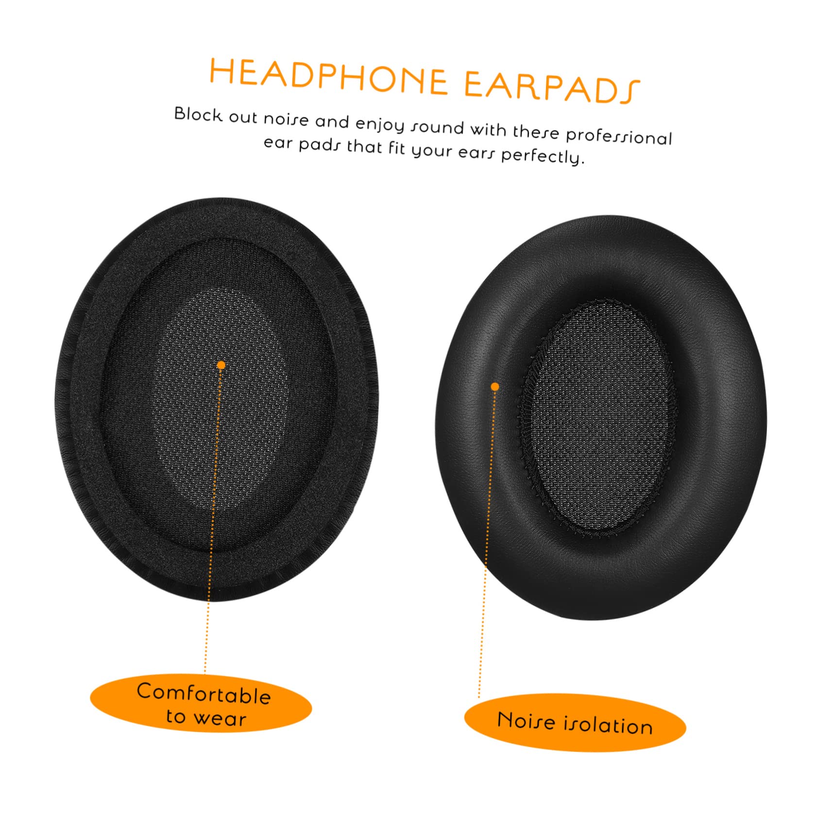 5 Paia Cuscinetti Auricolari Compatibili per Cuffie Ricambio Imbottitura Accessori per Cuffie con Cancellazione Del Rumore Facile Installazione Design Ergonomico