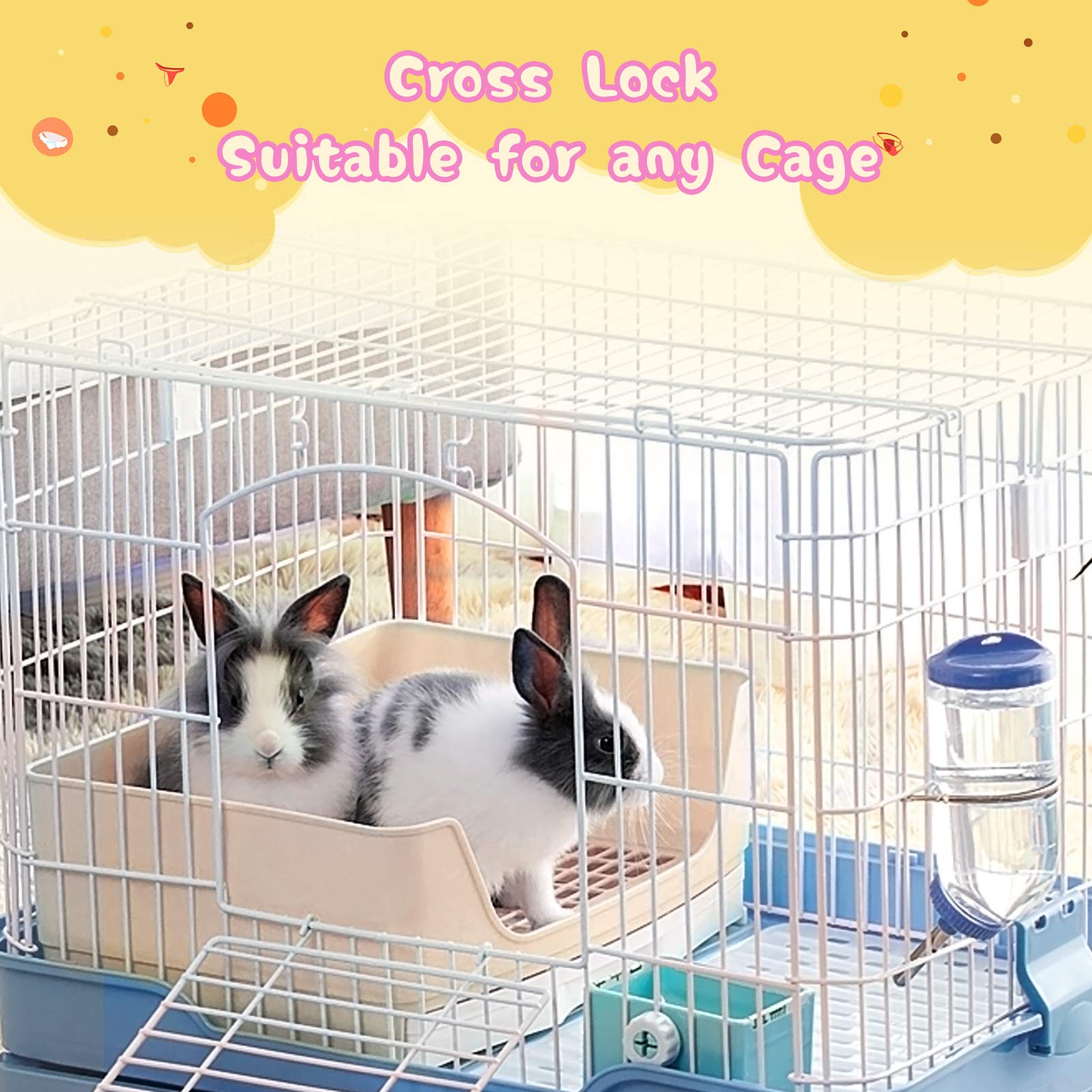 BWOGUE Large Rabbit Litter Box with Drawer,Potty Trainer Corner Toilet