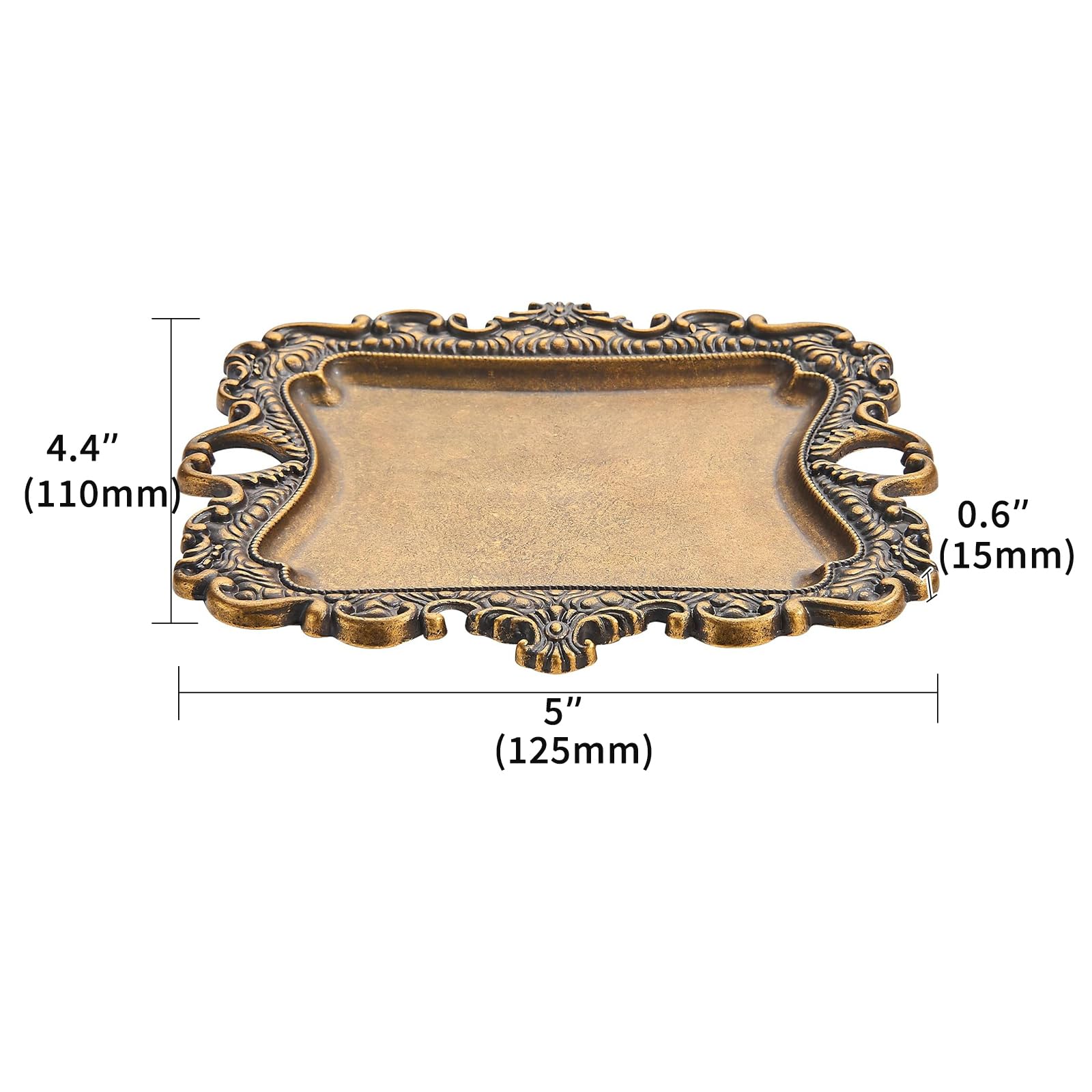 KHTUMEWARE-349 Antique English Brass Jewelry Trays in Antique English Brass — KHTUMEWARE