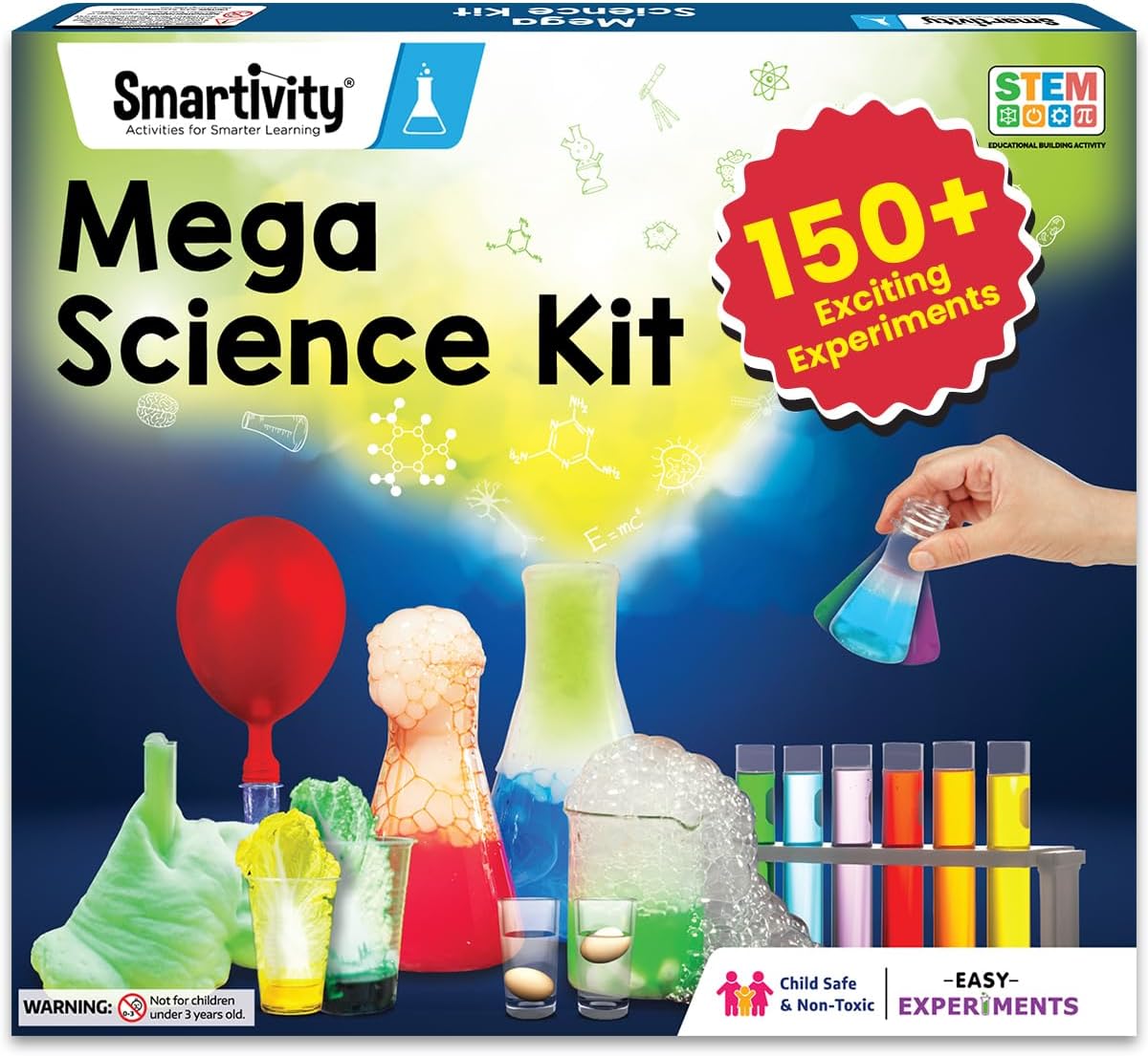 Smartivity Mega Science Kit 150+ Science Experiment Kit for Kids 6 to 14 Years Old Birthday Gifts for Boys & Girls STEM Educational Toy