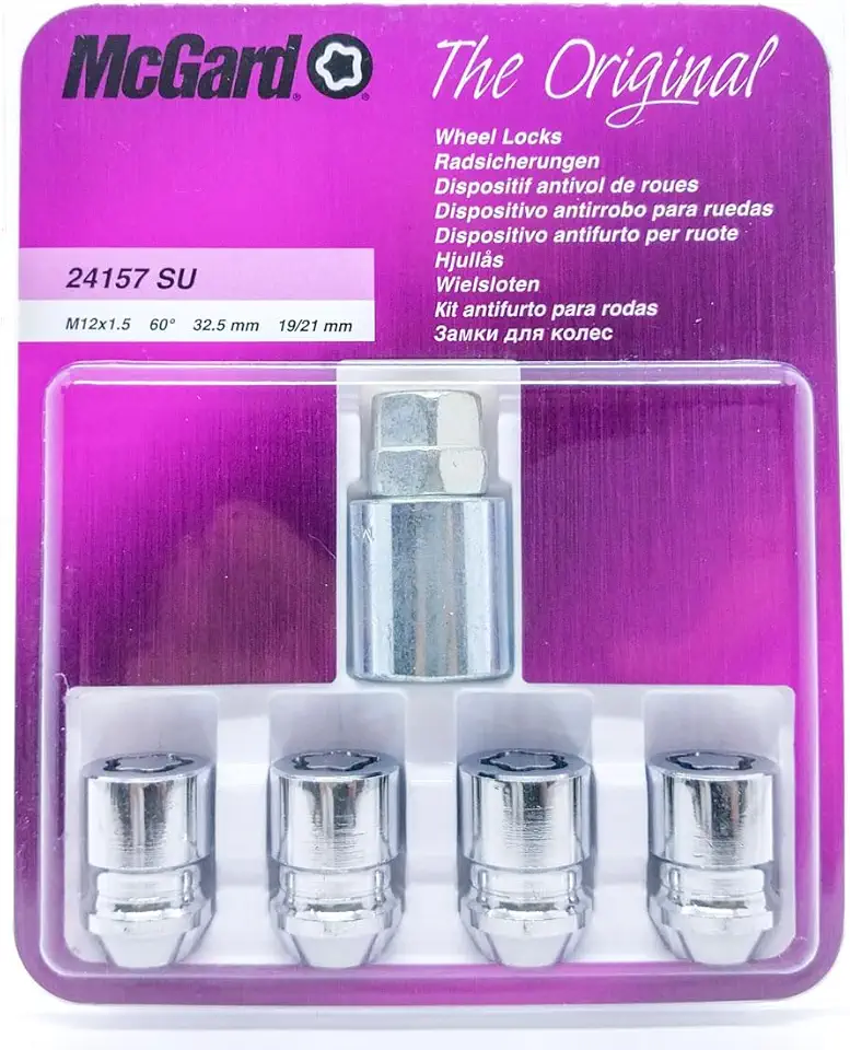 Trava Parafusos/Porcas Antifurto Para Rodas McGard Importado - Com Chave Segredo (GM - ONIX, PRISMA)