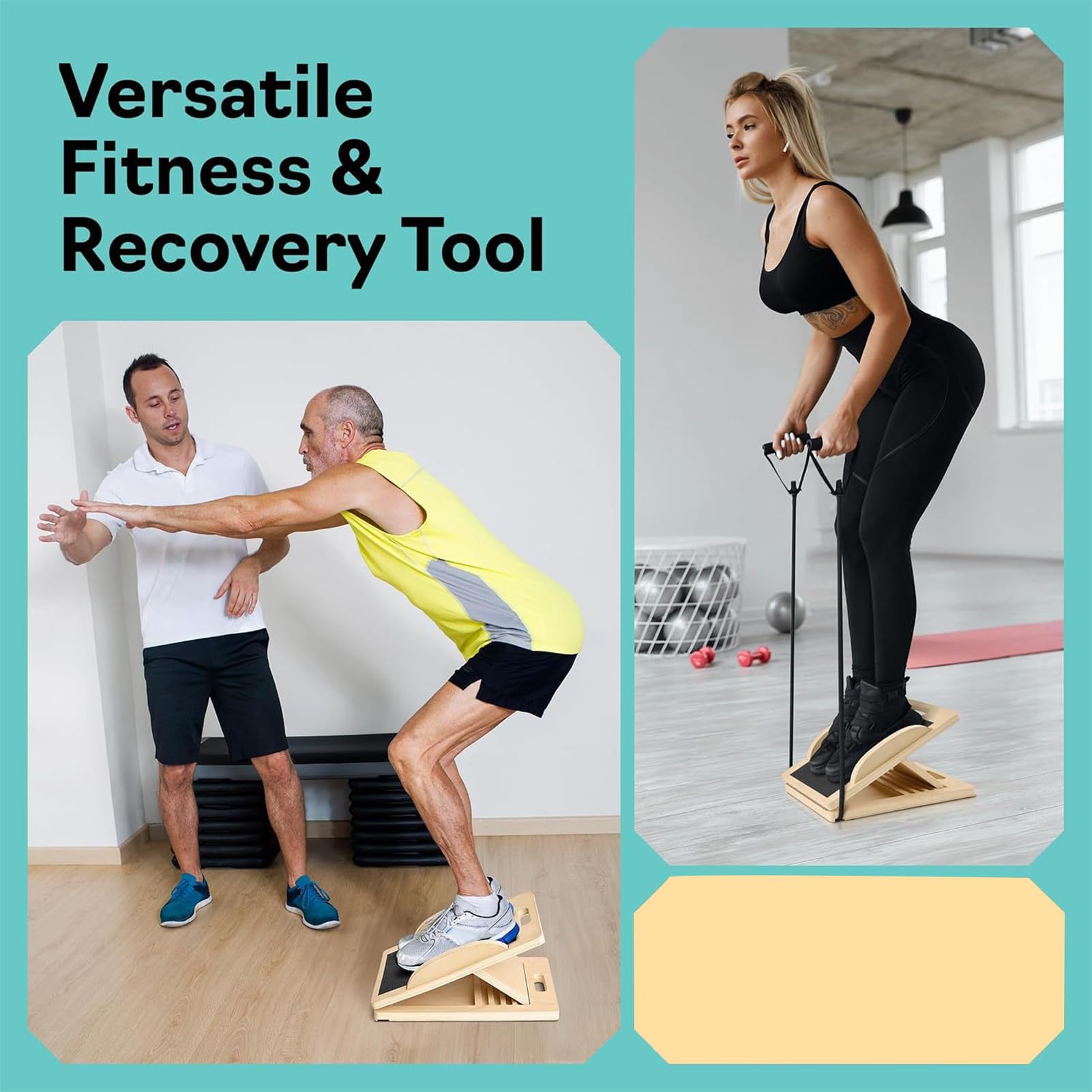Tavola Inclinata Esercitatore Regolabile Equilibrio Gambe Talloni Caviglie | Tavola Inclinata In Legno Per Equilibrio Allungatore Polpacci Allungatore Polpacci Legno Equilibrio Uomo Do