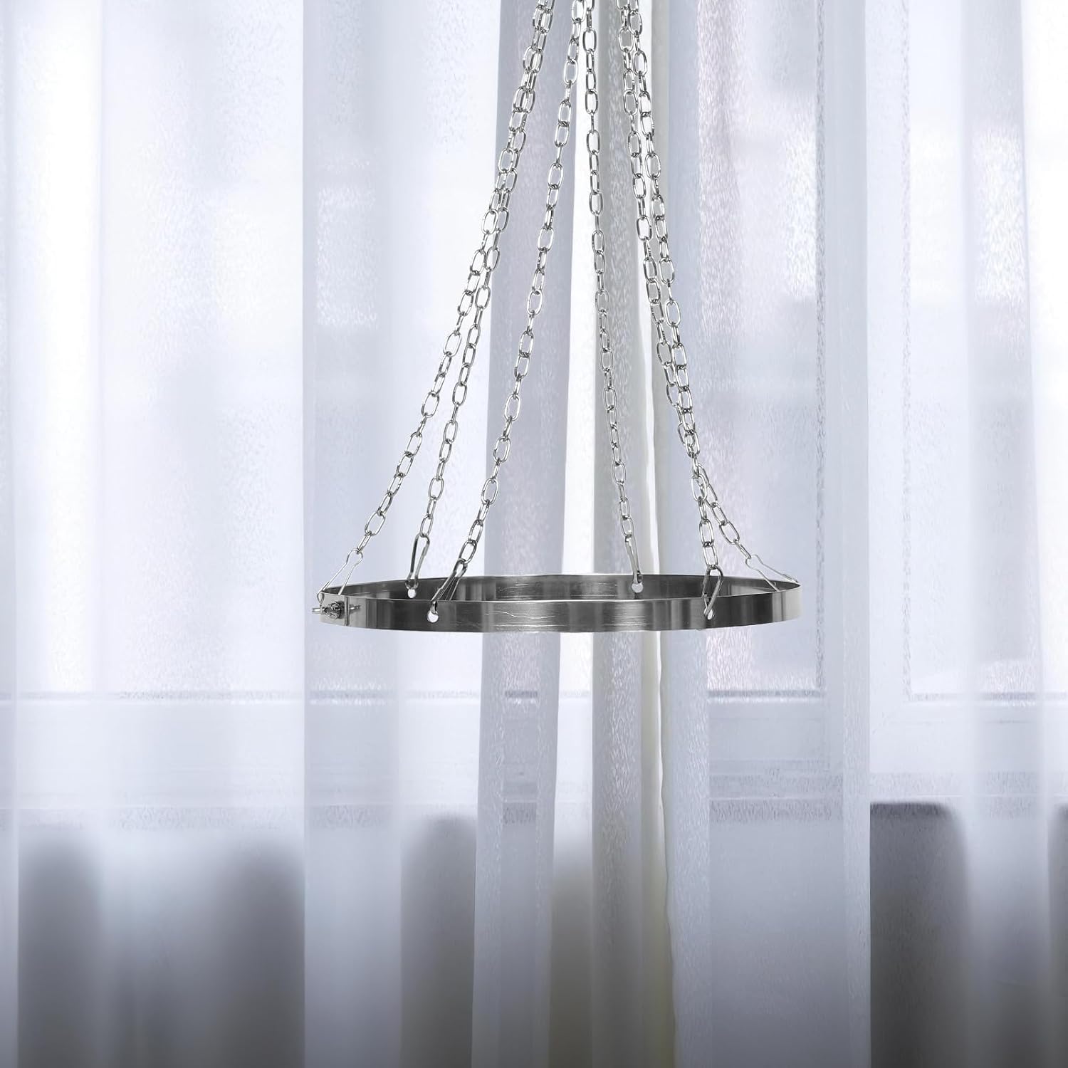 Ceiling Drapes Hanging Kit: Round Ceiling Canopy Hoop Hardware Kit - 12 inch Curtain Canopy Drapes Ring Support Bracket Holder for Home, Banquet, Wedding Backgrounds