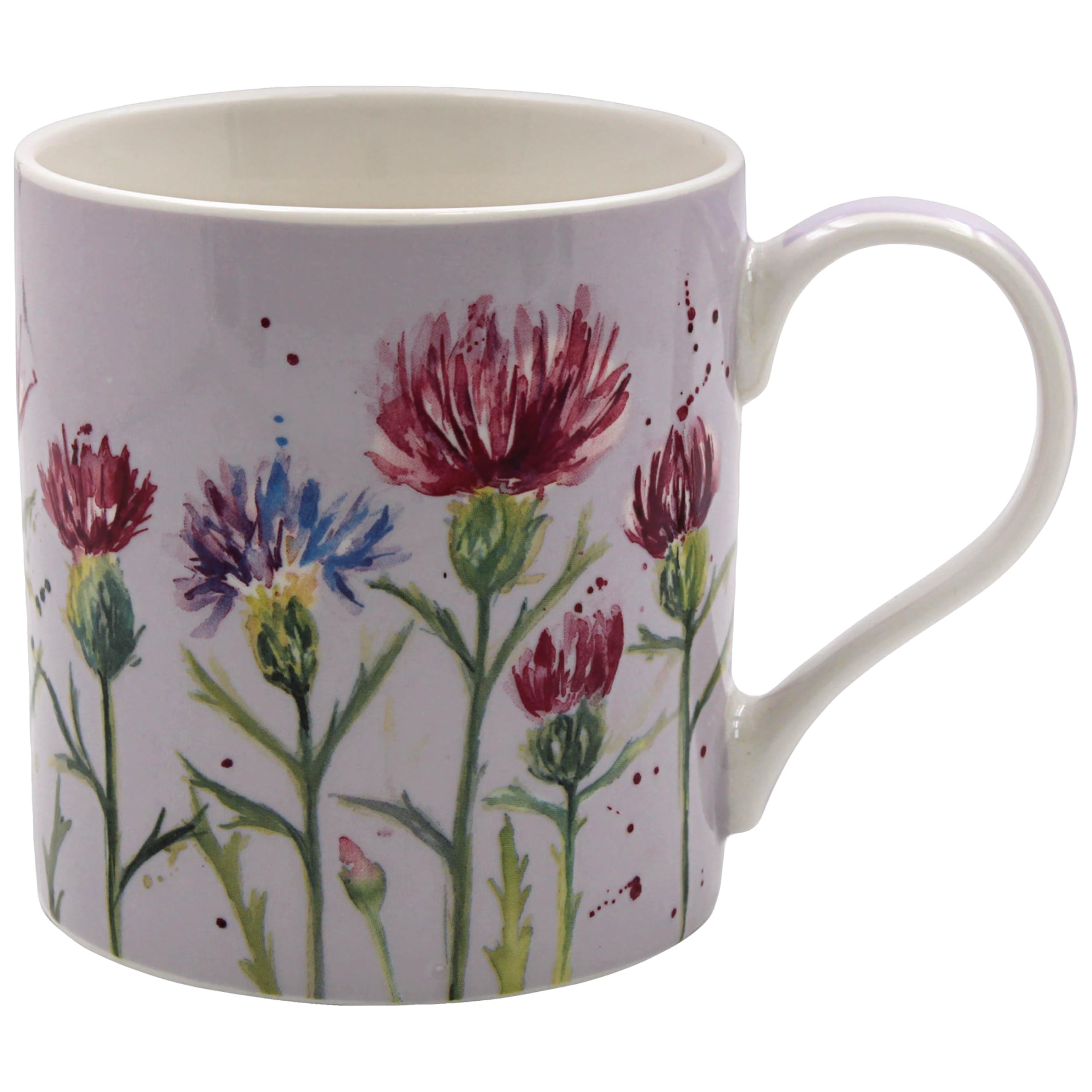 The Leonardo Collection Thistle Mug Jennifer Rose Gallery For Hot & Cold Drinks | Durable Coffee Cups For Home & Office | Comfortable & Easy-To-Hold Coffee Mugs For Beverages & Daily Use