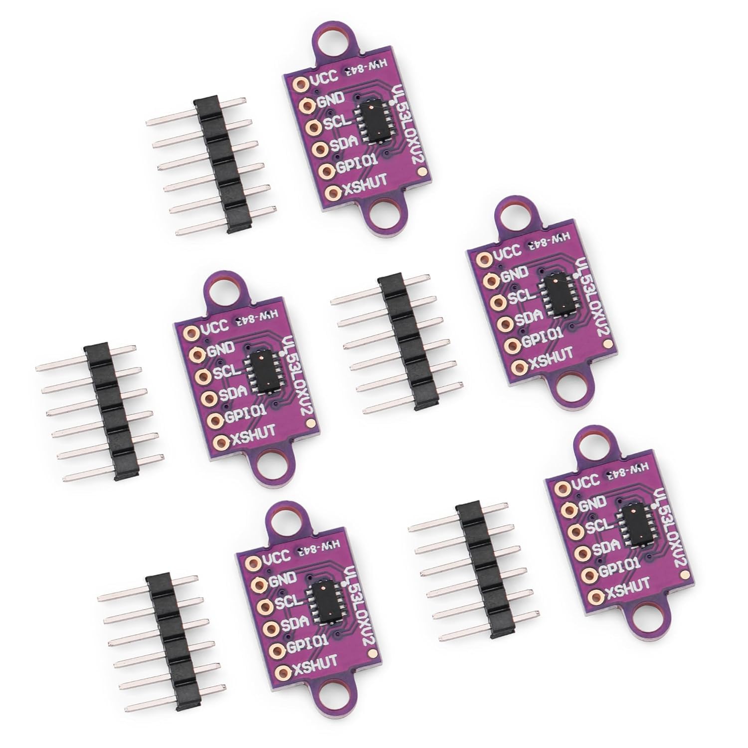 VL53L0X V2 Laser Ranging Sensor Pack of 5 Units for Robotics and Proximity Detection Projects with I2C Interface-image-9