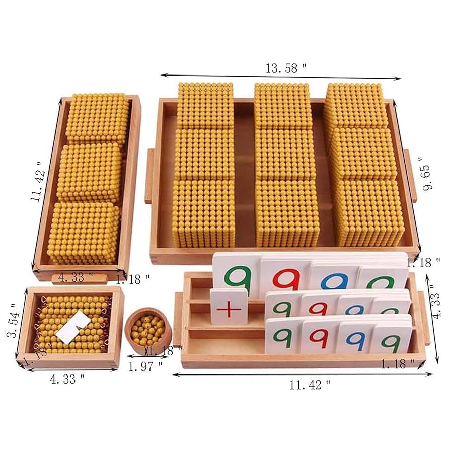 モンテッソーリ教具 小数の10進法教具 Amazon.co.jp: 10進法バンクゲームモンテッソーリ数学おもちゃ