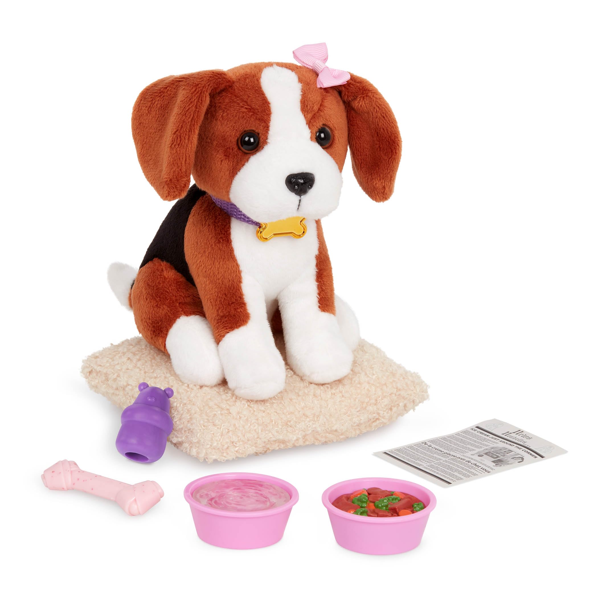 Our Generation - Ember & Elsie, lalka 46 cm i szczeniak Beagle | 46 cm lalka z pluszowym szczeniakiem Beagle 15 cm, strój i akcesoria do karmienia i spacerów, od 3 lat