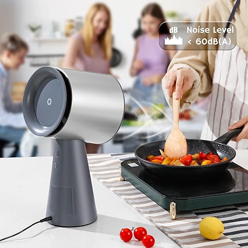 Miniatura 5 de Airthereal Campana extractora portátil RH180, campana extractora de escritorio con 3 velocidades de ventilador y taza grande de recolección de