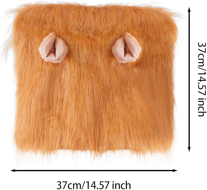 Máscara de León para Perros - Peluca Realista con Orejas para Razas Medianas y Grandes miniatura 2