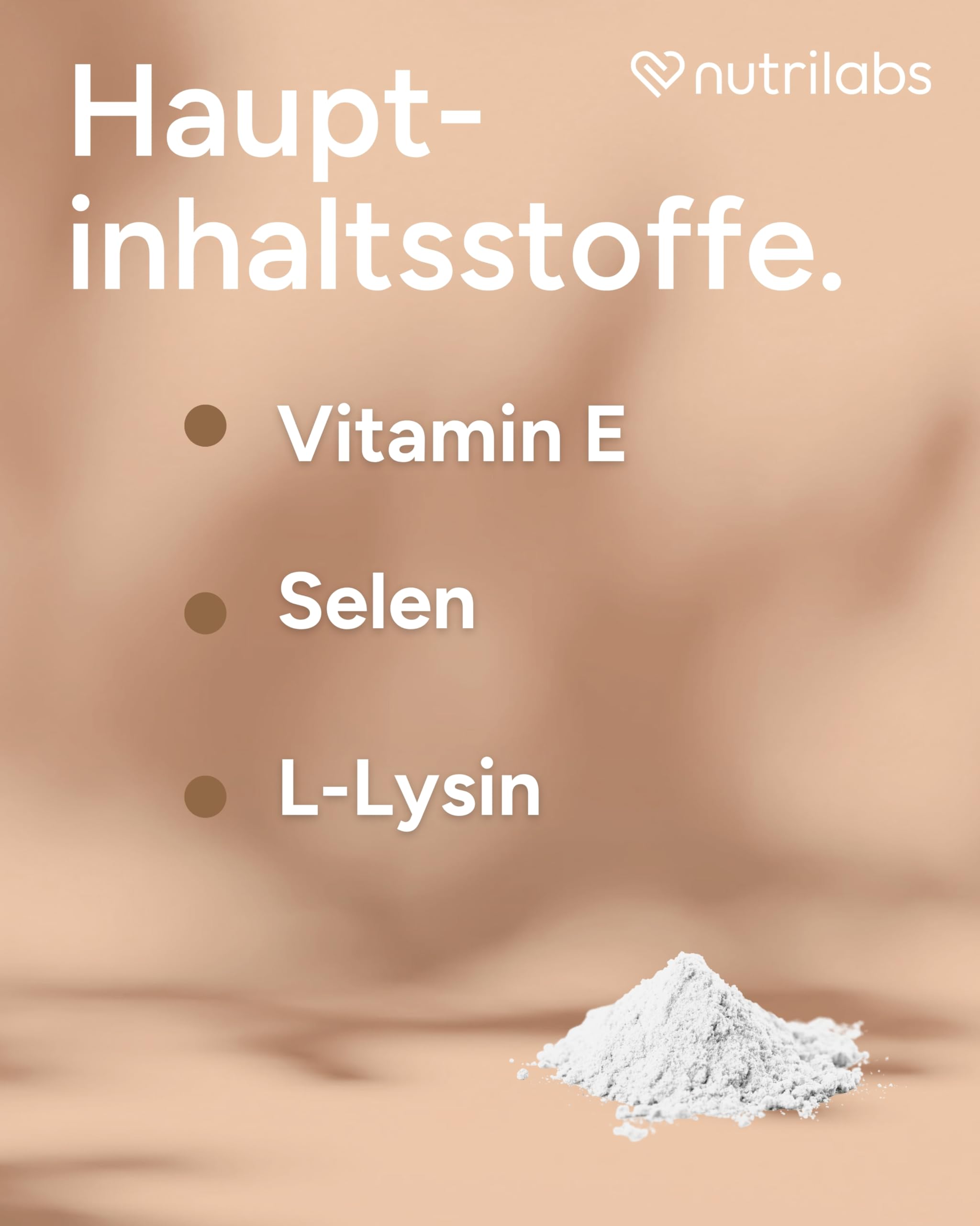 NutriLabs Vitamin E, Selen & Lysin Pulver für Sportpferde 3 kg - Pferdezusatzfutter - Selen für Pferde - Vitamin E Pferd - Sportpferde Nahrungsergänzung - Vitalstoffe für Sportpferde
