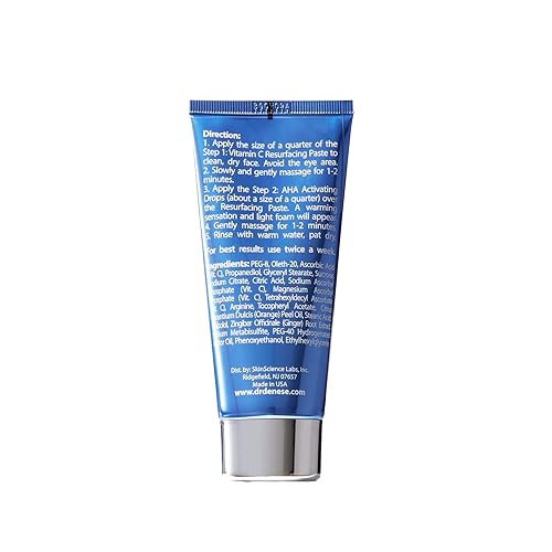 Miniatura 2 de DR. DENESE PEEL RX: VITAMIN C FACE PASTE & AHA PEEL DROPS SET | Una exfoliación física y química | Revela una piel radiante GlasSLIKE brillante |