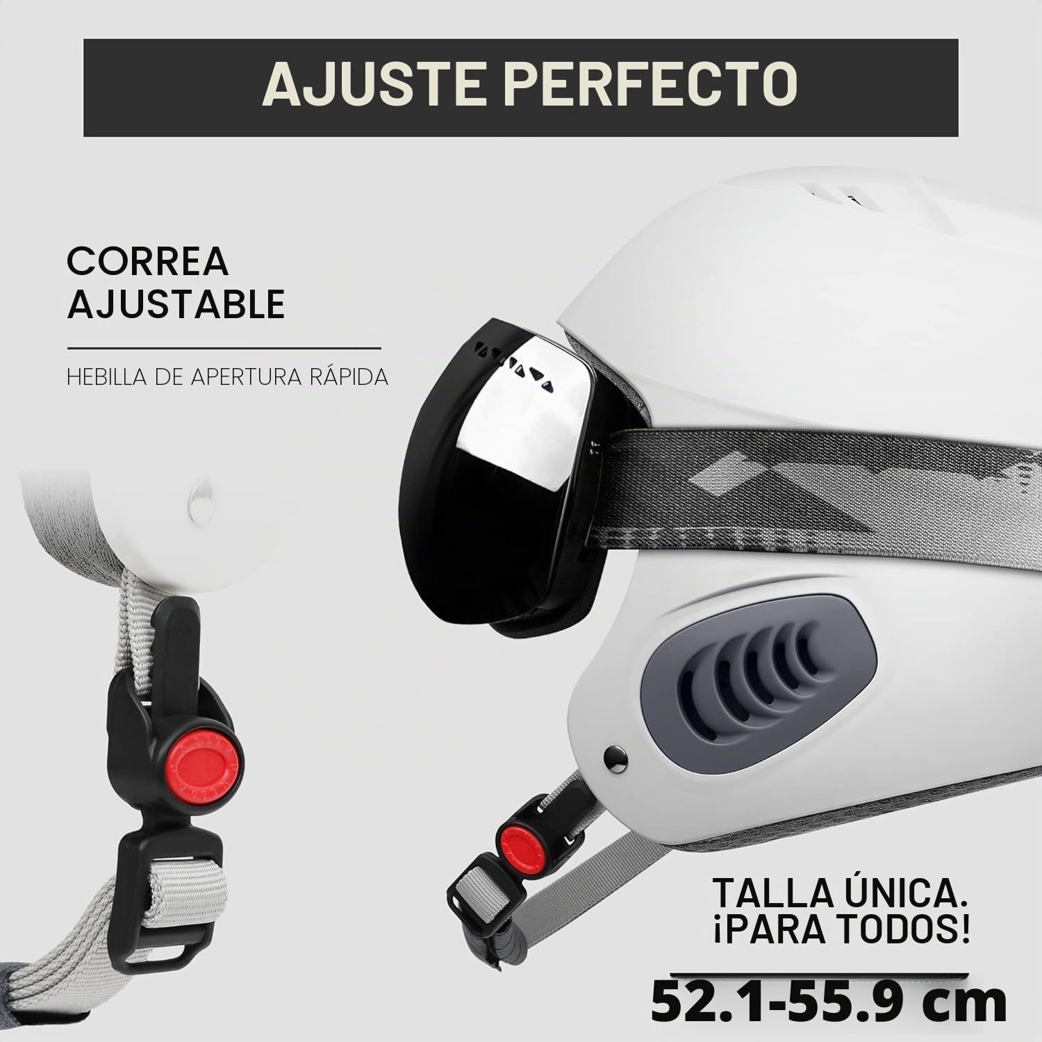 Westt Casco de esquí hombre mujer, casco de snowboard freeride y esquí de travesía, casco deportivo de nieve ligero y transpirable, blanco, única de 56-58 cm