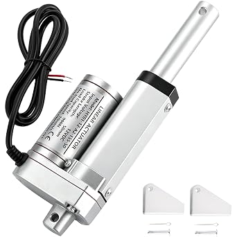 MAOPINER 12V DC Linear Actuator, 2" Stroke, 900N/202 lbs, 10mm/s, Bracket