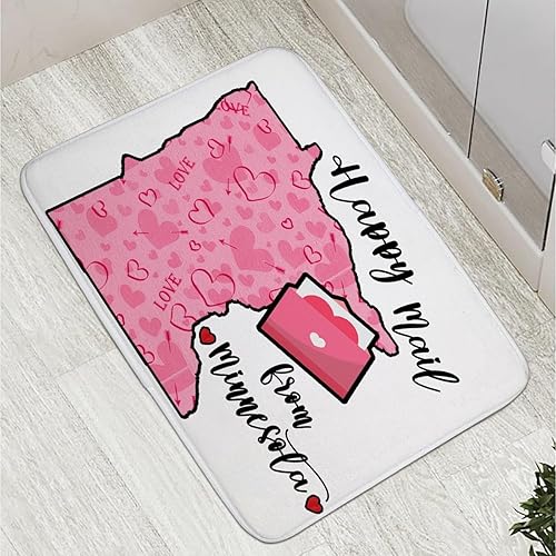 Miniatura 5 de Alfombra grande de cocina de 16 x 24 pulgadas, tapete interior para entrada, diseño de correo de Minnesota, feliz correo, día de San Valentín